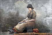 A Fishergirl Baiting Lines
